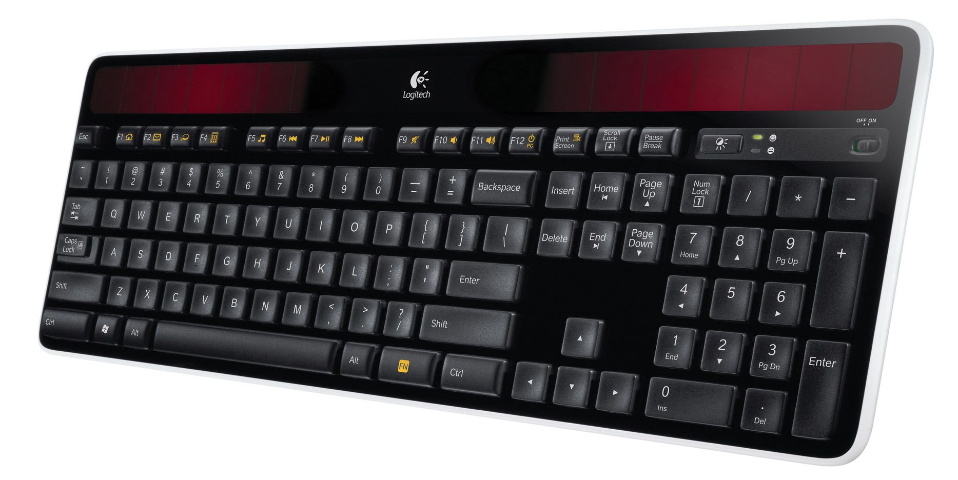 LOGITECH K750 Wireless Solar Keyboard - Näppäimistö - 2.4 GHz - Pohjoismaat